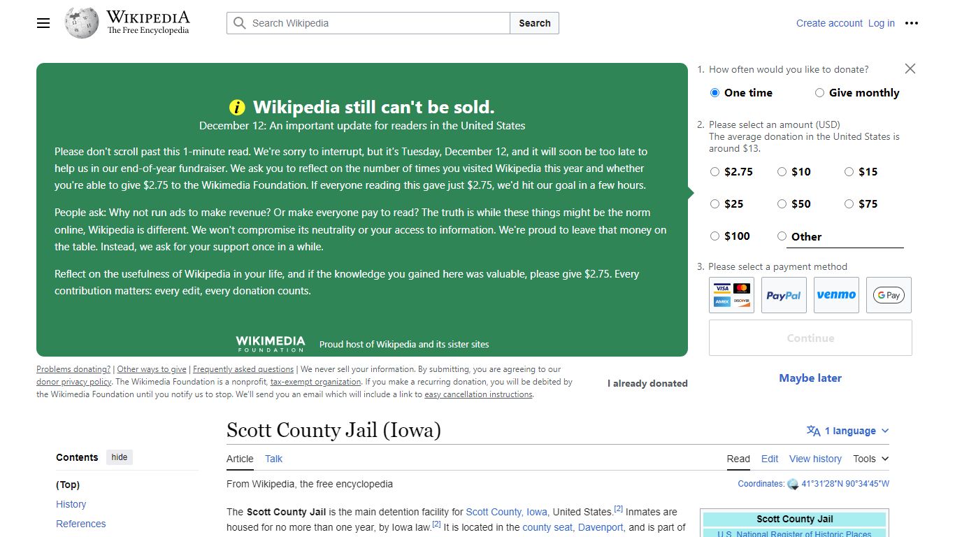 Scott County Jail (Iowa) - Wikipedia